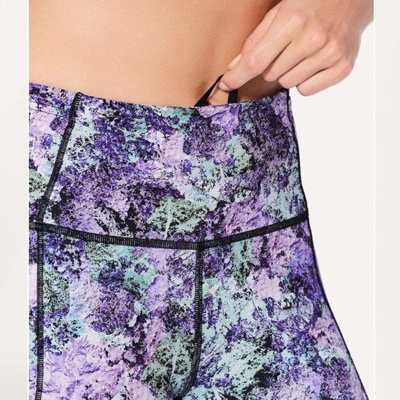 Lululemon - Fast & Free Crop II Nulux 19" - Vivid Vision Multi Black - Size 4 - Picture 4 of 12